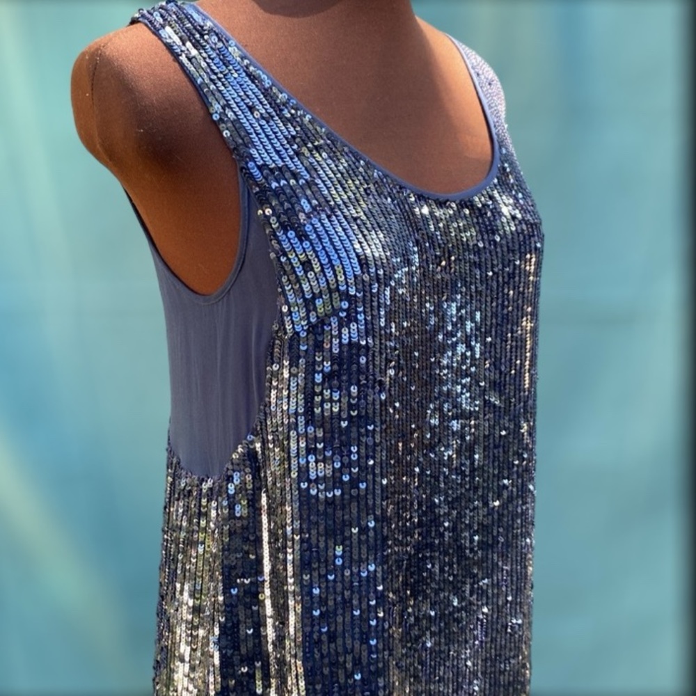 Nicole Miller sequined silk cocktail dress - Picture 4 of 15